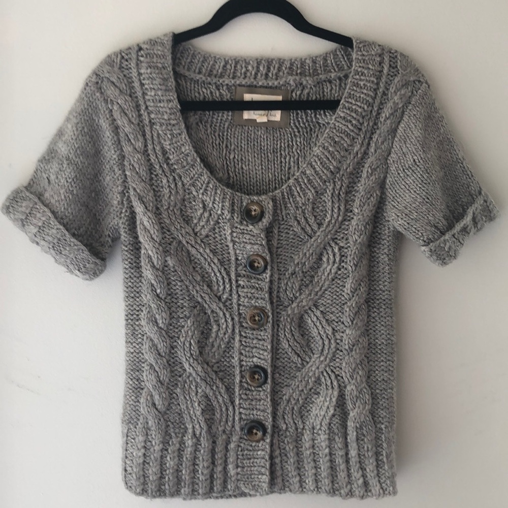 Grey button up sweater